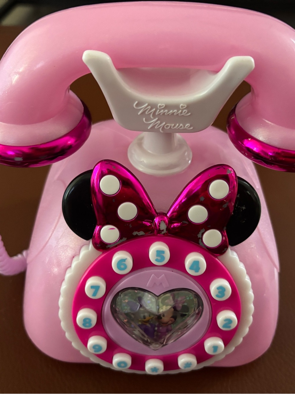 Disney Minnie Mouse Pink and Metallic Fuchsia Toy Phone